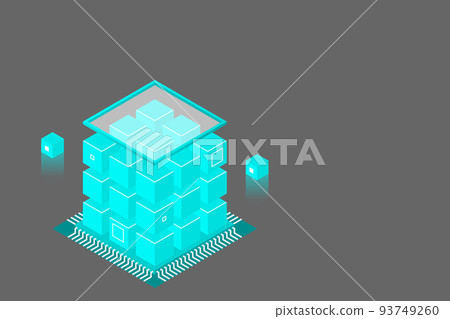 Isometric Digital Technology Web Banner. BIG DATA Machine Learning Algorithms. Analysis and Information 93749260