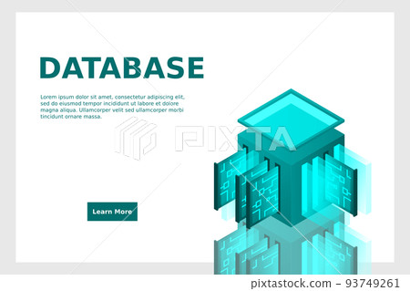 Data center isometric icon, database and cloud data storage concept, PCB slot, server room Data center isometric icon, database and cloud data storage concept, PCB slot, server room 93749261