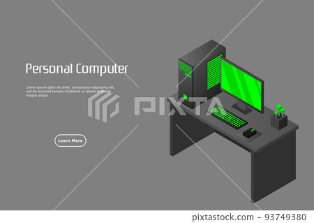 Isometric personal computer Isometric personal computer 93749380