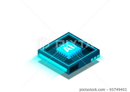 Artificial intelligence, AI web banner, isometric cloud computing concept, data mining, isometric, neural network, machine programming 93749401