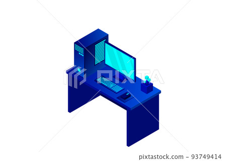 Isometric personal computer Isometric personal computer 93749414