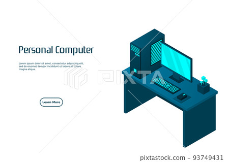 Isometric personal computer Isometric personal computer 93749431