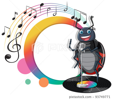 A singer ladybug cartoon character A singer ladybug cartoon character 93749771