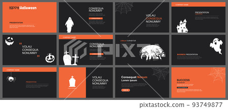 Presentation and slide layout background. Design halloween template. Use for business keynote, presentation, slide, marketing, leaflet, advertising, template, modern style. 93749877