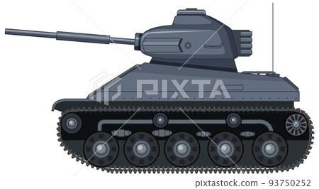 Military battle tank on white background Military battle tank on white background 93750252