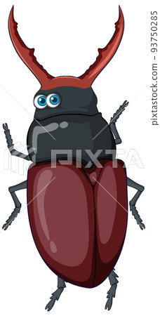 A beetle cartoon character isolated A beetle cartoon character isolated 93750285