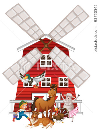 Farming theme with many animals Farming theme with many animals 93750543