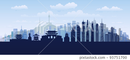 Travel landmarks Korea with architecture background, South Korea Day Anniversary 93751700