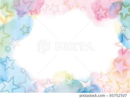 Stars and watercolor background material 93752507