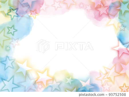 Stars and watercolor background material 93752508