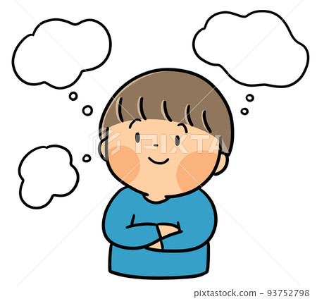 小學生興奮地想像著很多事情 93752798