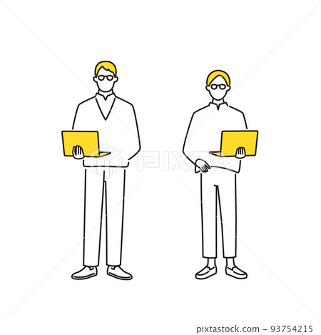 Whole body image of business person, engineer Whole body image of business person, engineer 93754215