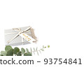 gift box and eucalyptus leaves 93754841