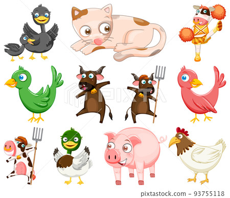 Cute animals with happy smile Cute animals with happy smile 93755118