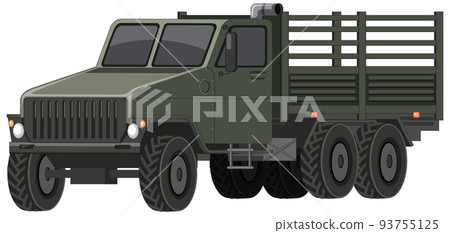 Military vehicle on white background Military vehicle on white background 93755125
