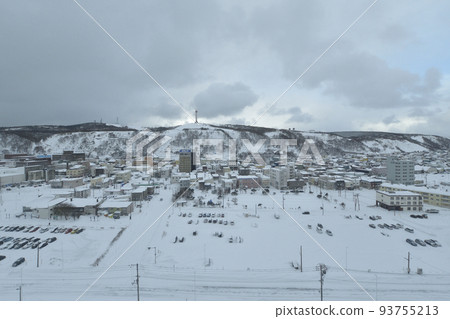 Scenery of Wakkanai, Hokkaido in winter 93755213