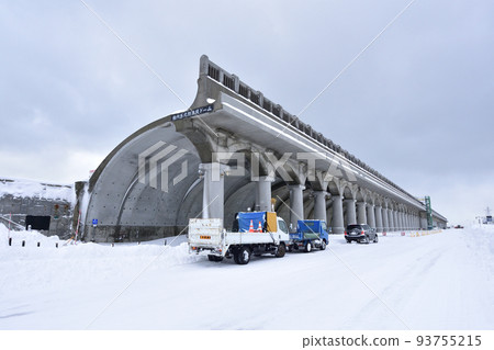 Scenery of Wakkanai, Hokkaido in winter 93755215