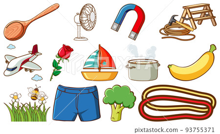 Different objects on white background 93755371