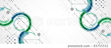 Abstract technology concept. Circuit board, high computer color background. Vector illustration with space for content, web - template, business tech presentation. Abstract technology concept. Circuit board, high computer color background. Vector illustration with space for content, web - template, business tech presentation. 93755552