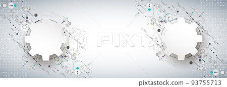 Abstract color digital communication technology background. Vector illustration 93755713