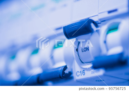 Electrical power supply circuit breaker fuse box macro 93756725