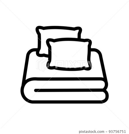 Linens and pillows vector icon. Neatly folded linen. 93756751