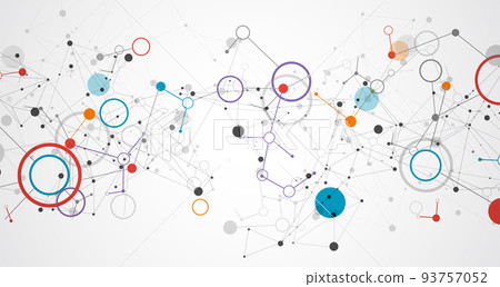 Template for science and technology presentation. Plexus style background. Template for science and technology presentation. Plexus style background. 93757052