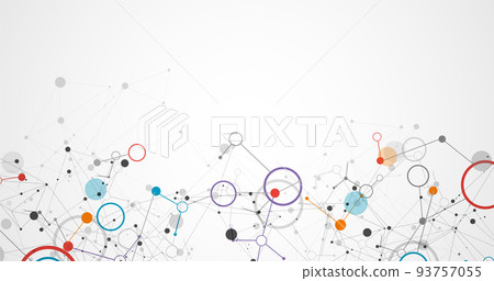 Template for science and technology presentation. Plexus style background. Template for science and technology presentation. Plexus style background. 93757055