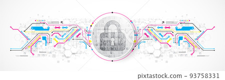 Protection concept. Protect mechanism, system privacy. 93758331