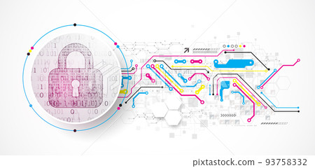 Protection concept. Protect mechanism, system privacy. 93758332