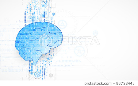 Abstract digital brain,technology concept. Vector 93758443