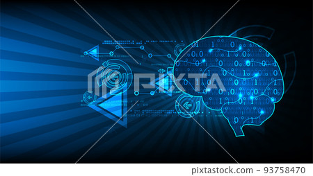 Abstract digital brain,technology concept. Vector Abstract digital brain,technology concept. Vector 93758470