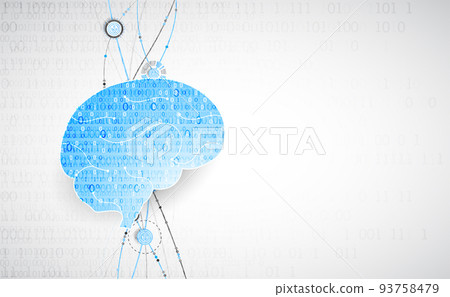 Abstract digital brain,technology concept. Vector 93758479