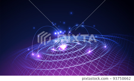 Wave abstract colorful background. 3d grid. Big data. Futuristic vector illustration Wave abstract colorful background. 3d grid. Big data. Futuristic vector illustration 93758662