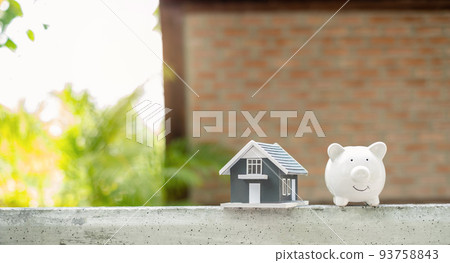 Savings and real estate concept Savings and real estate concept 93758843