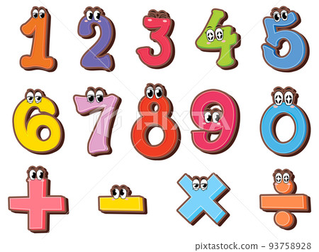 Number 0 to 9 with math symbols Number 0 to 9 with math symbols 93758928