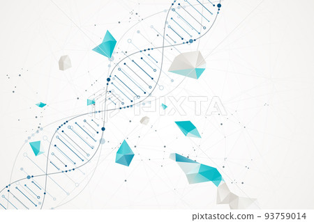 Science template, wallpaper or banner with a DNA molecules. Vector illustration. Science template, wallpaper or banner with a DNA molecules. Vector illustration. 93759014