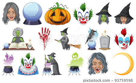 Halloween set with scary monsters Halloween set with scary monsters 93759598