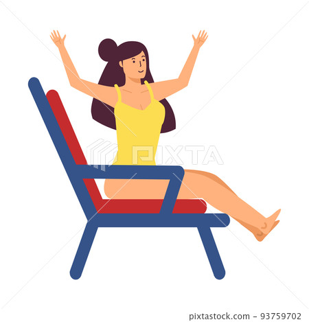 woman in bikini on a chair woman in bikini on a chair 93759702