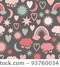 Weather symbols for kids pattern 93760034