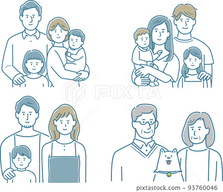 各種家庭的插圖集 93760046