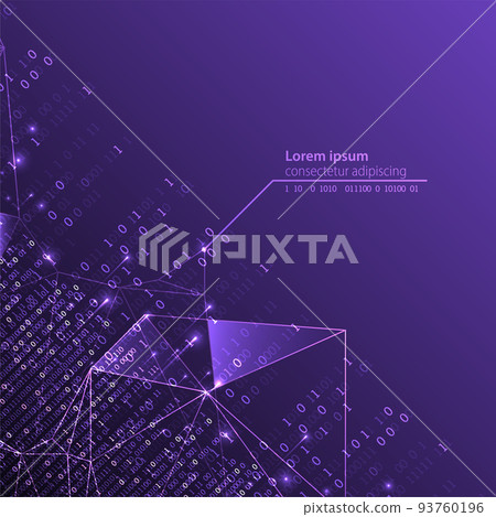 Technology background. Big data concept. Binary computer code. Vector illustration. Technology background. Big data concept. Binary computer code. Vector illustration. 93760196