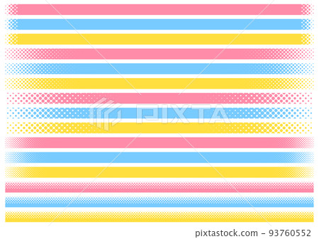 Colorful dot gradient horizontal headline frame set 93760552