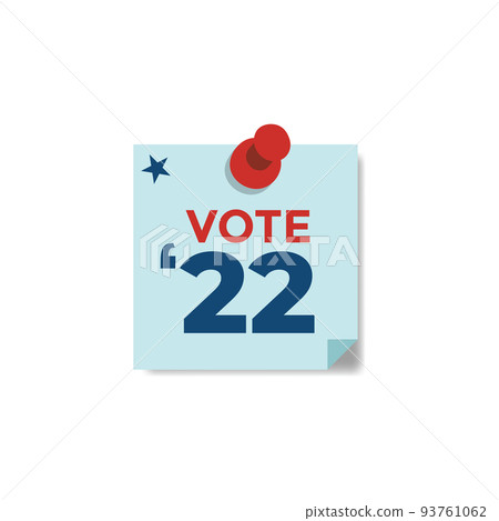 2022 Midterm Elections Design w Red White and Blue Vote Icon 2022 Midterm Elections Design w Red White and Blue Vote Icon 93761062