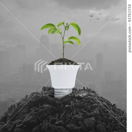 Green ecology and saving energy concept Green ecology and saving energy concept 93761558