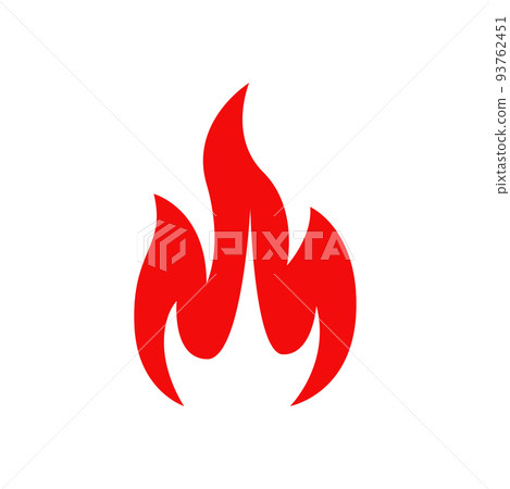 Fire, shining campfire isolated vector icon, red burning torch flame, cartoon bonfire symbol. Glowing flare with long tongues decorative design element Fire, shining campfire isolated vector icon, red burning torch flame, cartoon bonfire symbol. Glowing flare with long tongues decorative design element 93762451