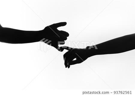 手 剪影 影子 93762561