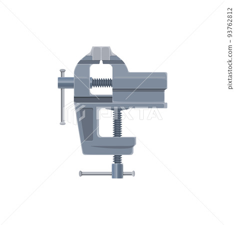 Vise tool, carpentry woodwork and construction equipment, vector. Woodwork vise or bench vice, carpenter and woodworker hardware tool and handicraft instrument Vise tool, carpentry woodwork and construction equipment, vector. Woodwork vise or bench vice, carpenter and woodworker hardware tool and handicraft instrument 93762812