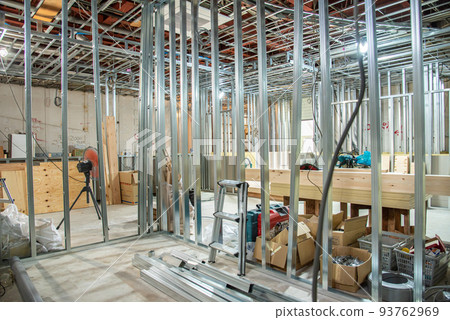 Store interior construction in progress Store interior construction in progress 93762969