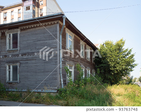 two-storey wooden urban house in Yoshkar-Ola city two-storey wooden urban house in Yoshkar-Ola city 93763748